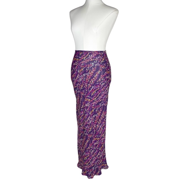 Diane Von Furstenberg Purple Silk Maxi Skirt - Picture 4 of 12
